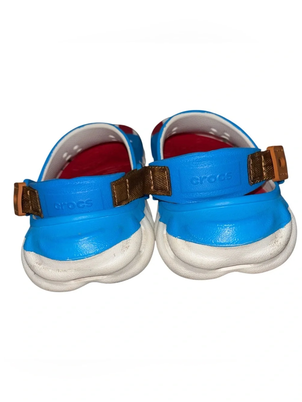 CROCS Kids Captain America Blue Red White Foam Clogs